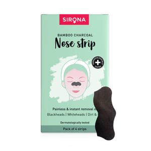 Sirona Natural Charcoal Nose Strips for Women | Removes Blackheads and Whiteheads | Cleans Pores Pack of 3