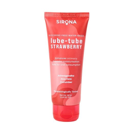 Sirona Glycerine Free Natural Strawberry Lubricant Gel for Men & Women  50 ml