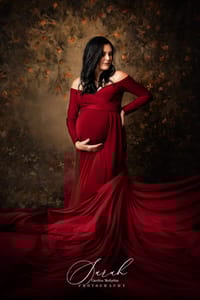 Velvet Maternity Gown for Phtoshoot