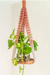 Ombre Intertwined Short Hand-Knotted Plant Hanger