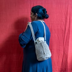 On-The-Go Hand-Knotted Bucket Bag