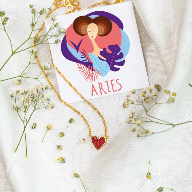 Aries Sun-sign Heart Neckpiece