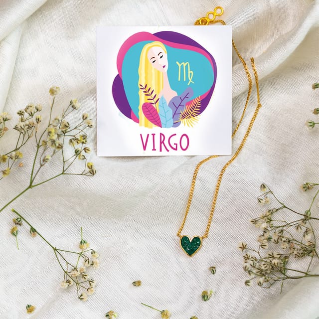 Virgo sun-sign heart Neckpiece
