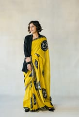 Yellow Chanderi Saree