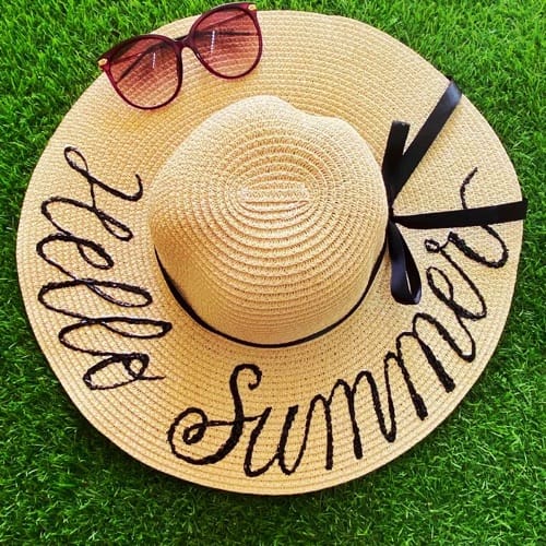 “Hello Summer” Straw Hat