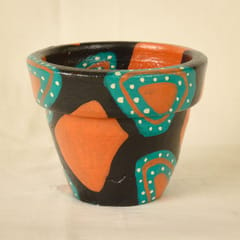 Block painted pot