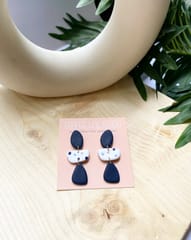 Polka dot blue earrings