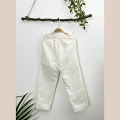Off-white formal linen pants