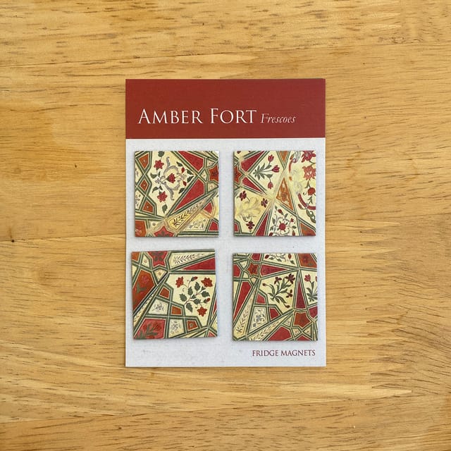 Fridge Magnets - Amber Fort (Red)