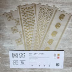 Gold Tea Light Covers - Set of 4