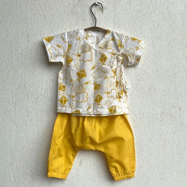Patang Angrakha + Yellow Pants