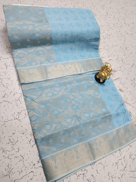 Annapurna Cotton Silk Saree - Light Blue