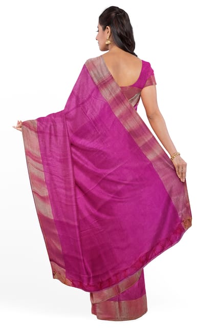 Black & Red Color Bapta Tussar Silk Saree | Ritz Fashion Trendz