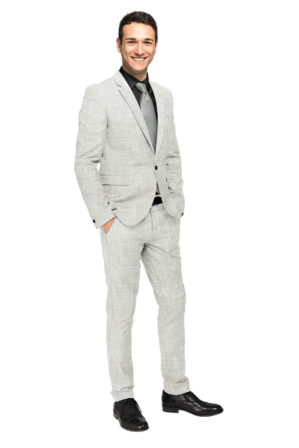 Ogachi Italian Suit length for Men, Ivory colour