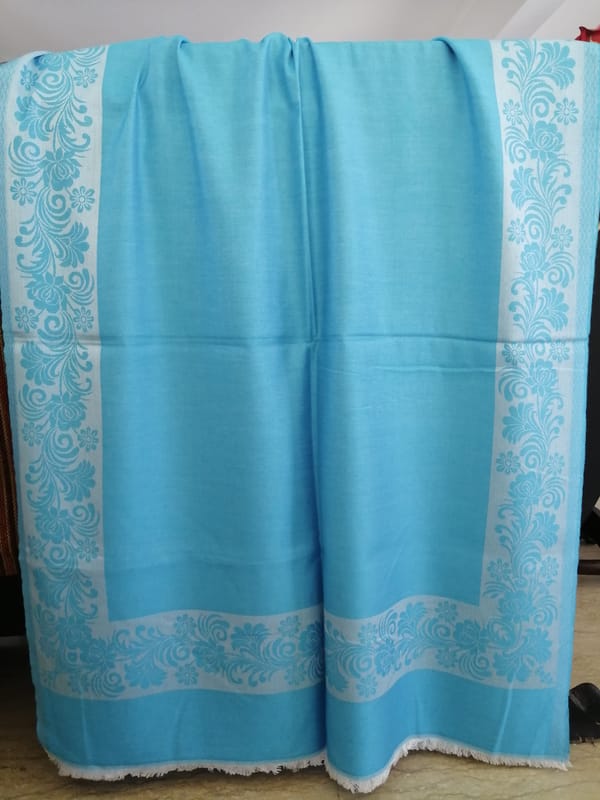 Modal Silk Reversible Stole in Firoza Blue