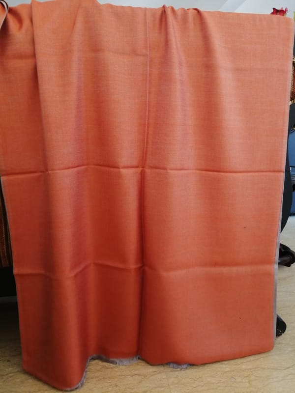 Moadal Silk Reversible Stole in Rust and  Silver Grey colours