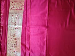 Ruby Red Pure Banarsi Katan Silk Saree with Heavy Zari work