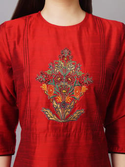 Embroidered Dress With Dupatta Third Closer