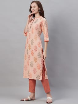 Floral Kurta With Pant Side One