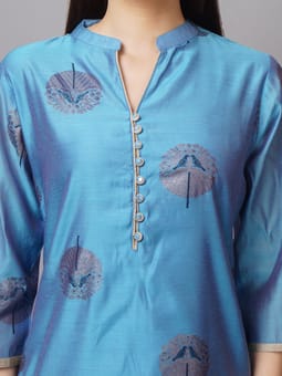 Straight Kurta With Trouser Closer Two