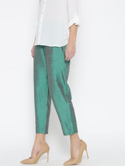 Dupion Solid Trouser Side
