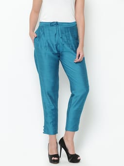 Dupion Solid Trouser Front