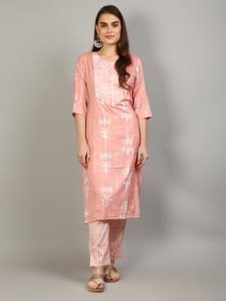 Printed Kurta With Trouser Front