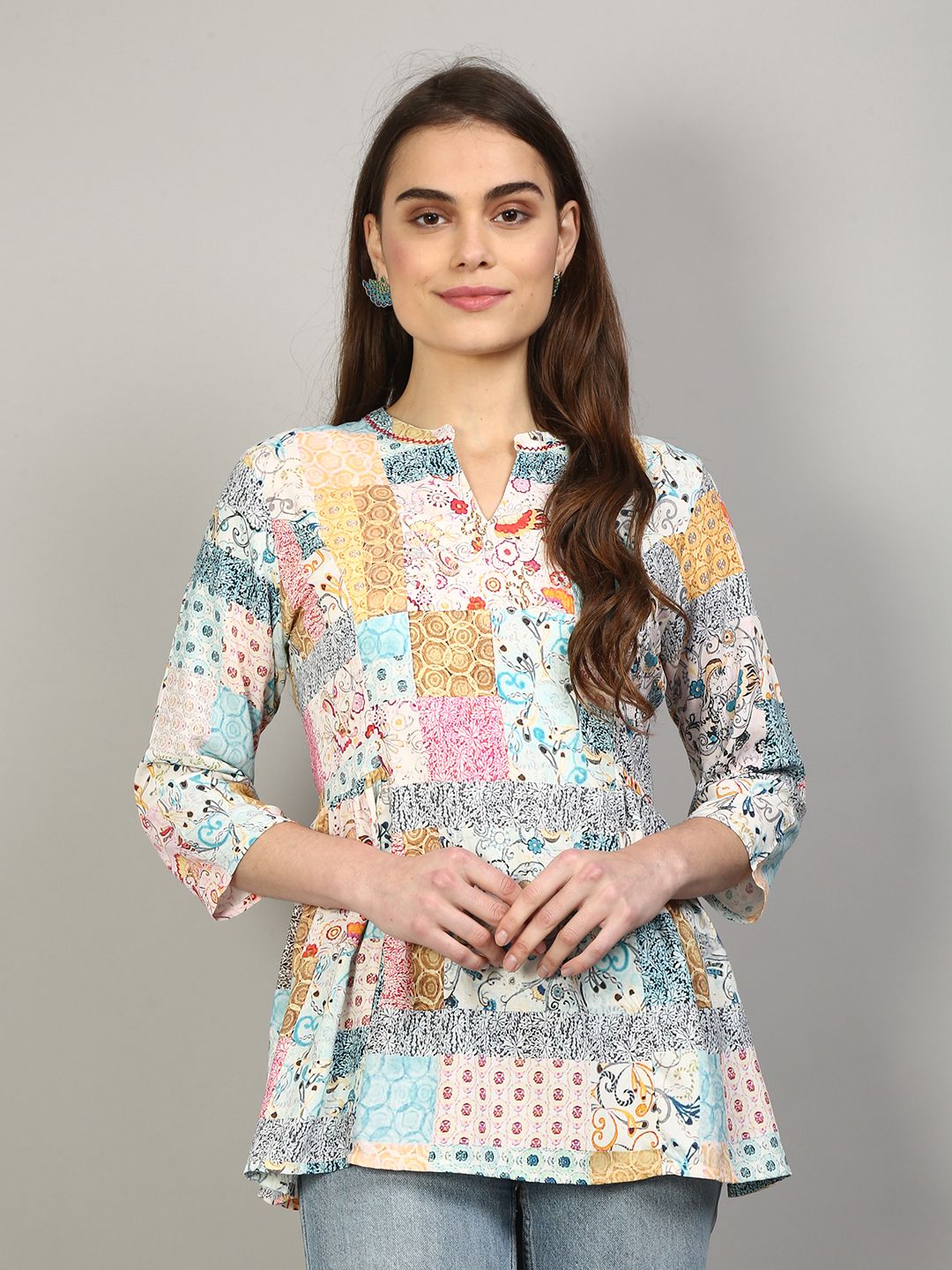 Floral Printed Tunic Front