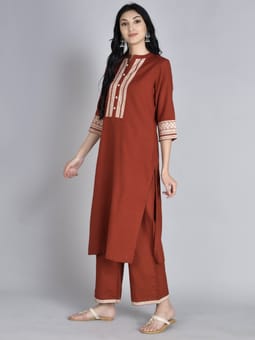 Solid Kurta With Comfort Pant Closer One