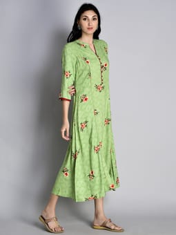 Floral Printed Dress Closer Two