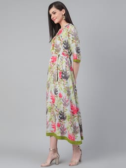 Rayon Floral Dress One