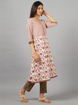 Floral Printed Kurta With Pant One