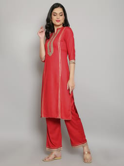 Solid Kurta With Pant One