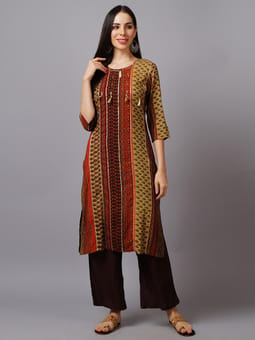Straight Kurta With Pant Front