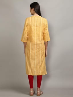 Floral Straight Kurta Back
