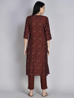 A-line Kurta With Trouser Back