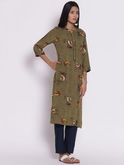 Straight Printed Kurta Two