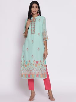 Georgette Printed Kurta Front