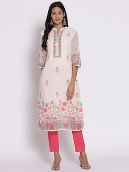 Georgette Printed Kurta Front