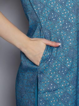 Printed Kurta With Trouser Closer Three