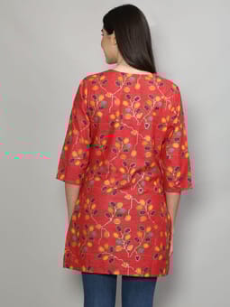 Floral Printed Tunic Back
