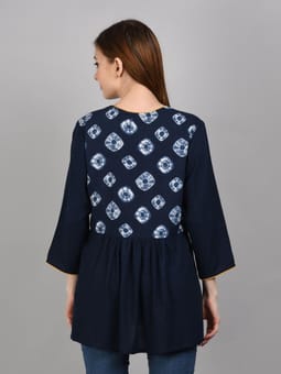 A-line Printed Tunic Back