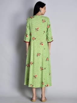 Floral Printed Dress Back