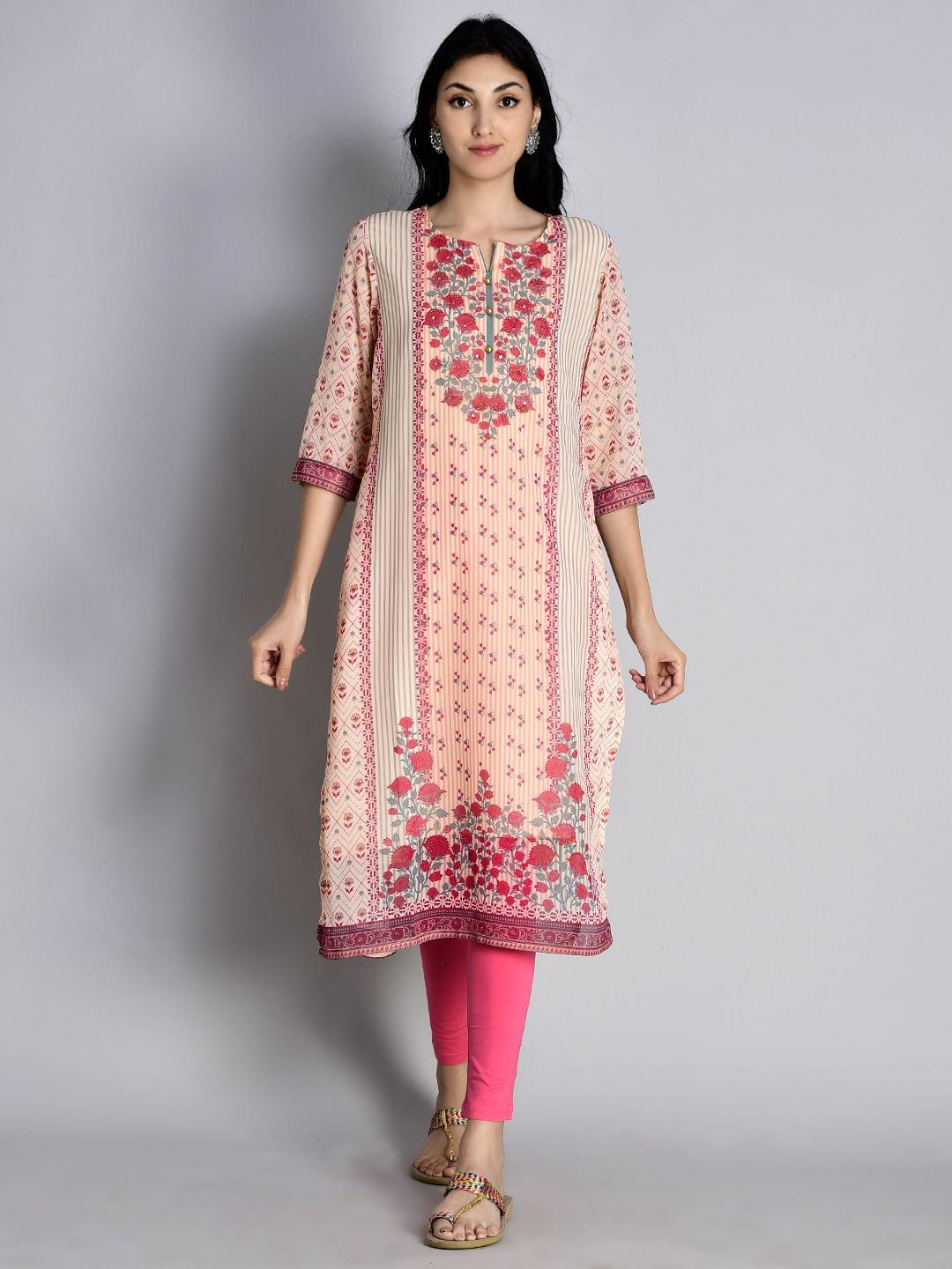 Floral Printed Kurta Front