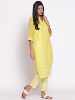 Ornamental Printed Kurta With Trouser Two