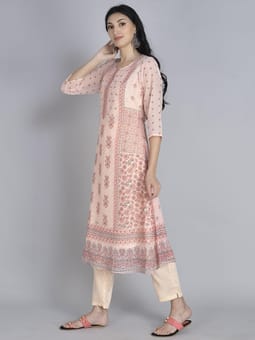 Floral Printed Kurta With Trouser Closer One