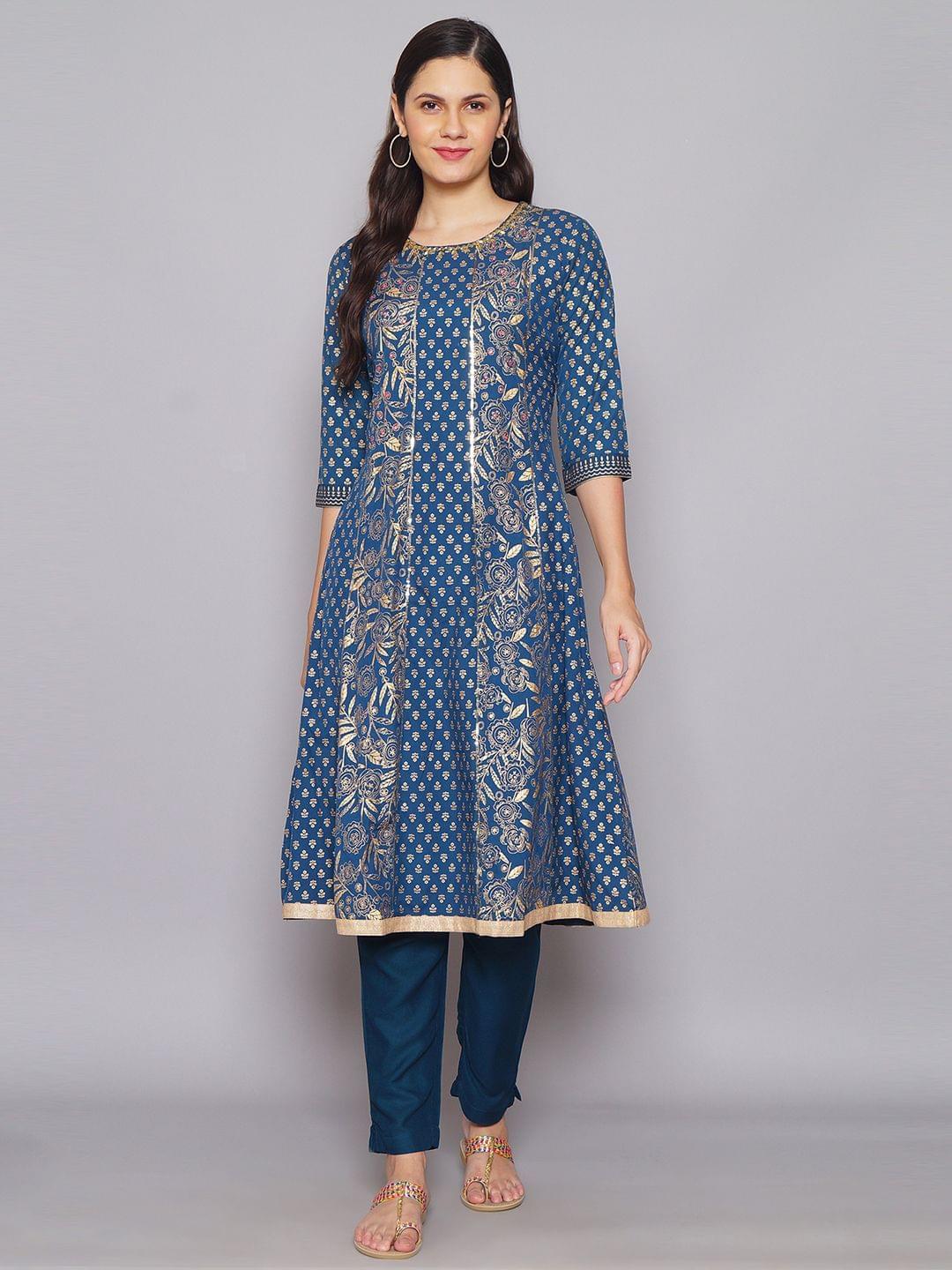 Floral Kurta With Trouser Front