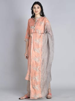 Floral Printed Kurta Comfort Pant Dupatta Front