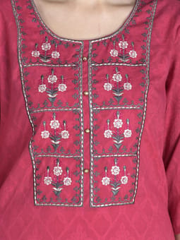 Embroidered Kurta With Trouser Closer Five