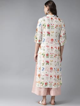 Straight Floral Kurta Back